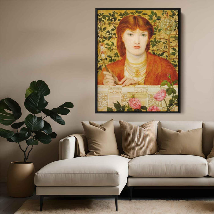 Regina Cordium: Alice Wilding (1866) by Dante Gabriel Rossetti - Canvas Artwork