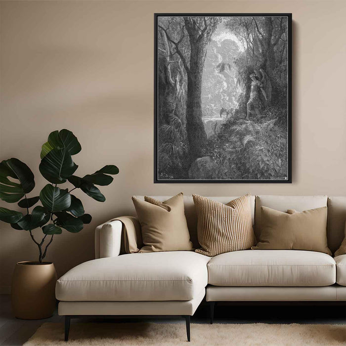 Satan in Paradise by Gustave Dore - Canvas Artwork