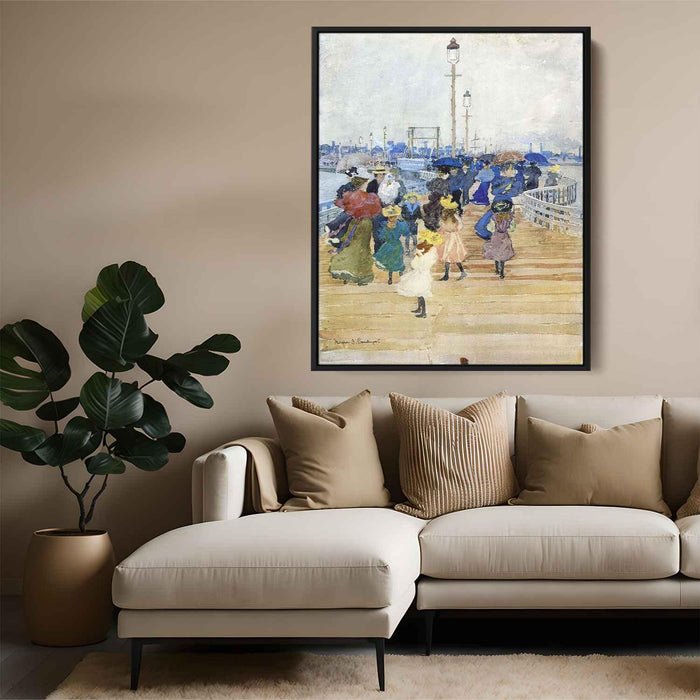 South Boston Pier (also known as Atlantic City Pier) (1896) by Maurice Prendergast - Canvas Artwork