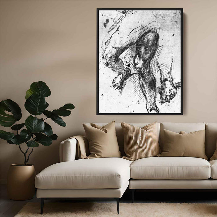 Study of legs (1557) by Titian - Canvas Artwork