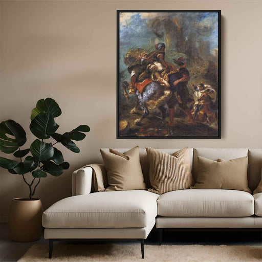 The Abduction of Rebecca (1846) by Eugene Delacroix - Canvas Artwork