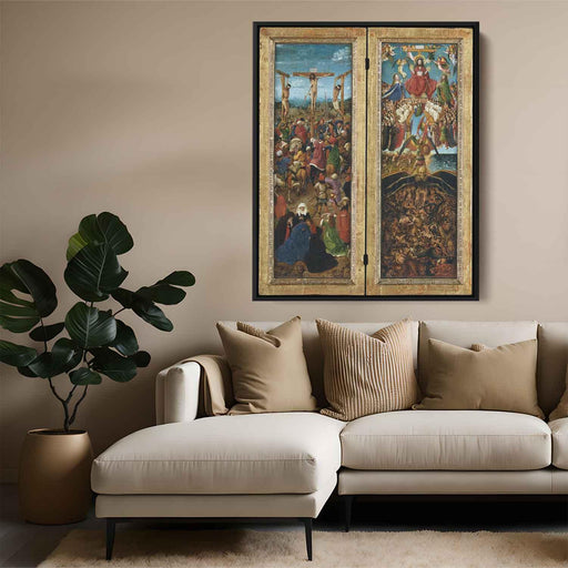 Crucifixion and Last Judgement diptych (1426) by Jan van Eyck - Canvas Artwork