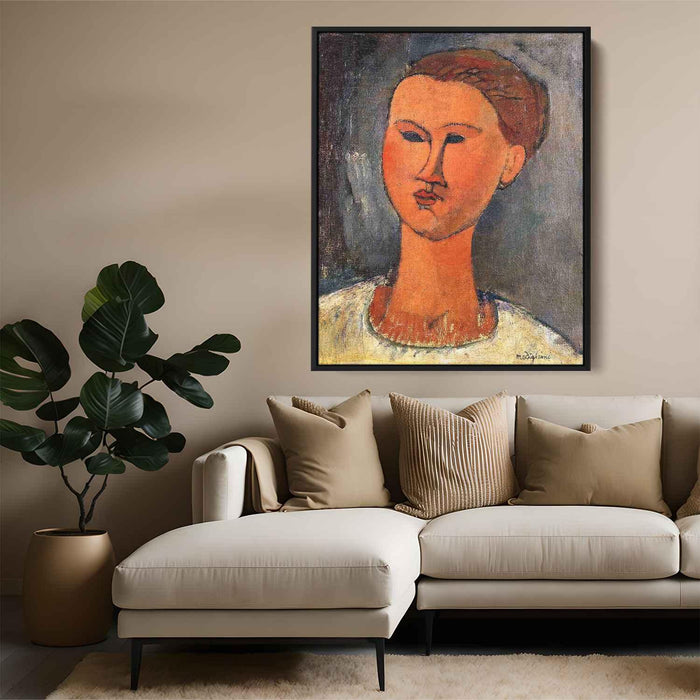 Woman's Head (1915) by Amedeo Modigliani - Canvas Artwork