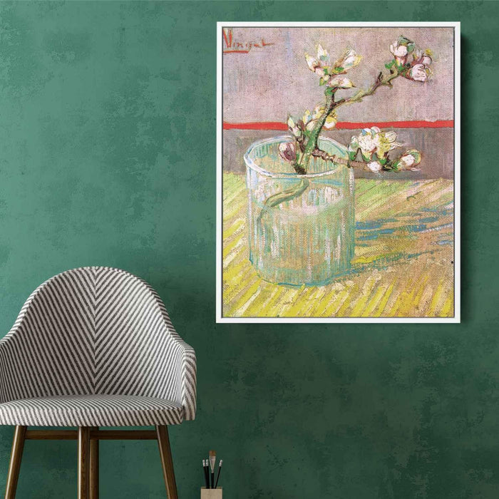 Blossoming Almond Branch in a Glass (1888) by Vincent van Gogh - Canvas Artwork
