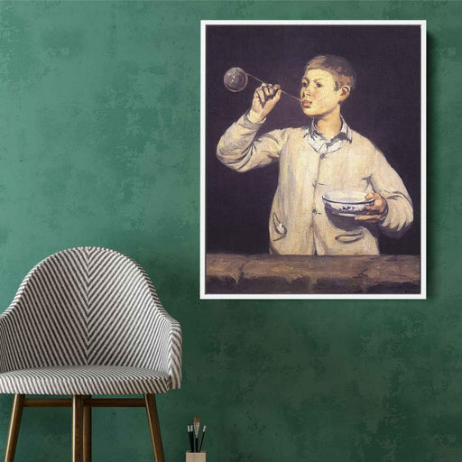 Boy Blowing Bubbles (1869) by Edouard Manet - Canvas Artwork