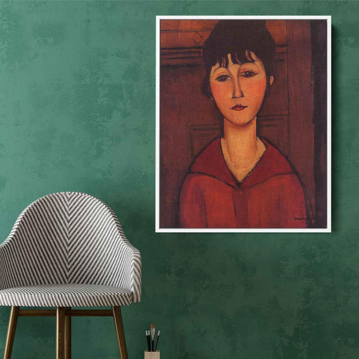 Head of a Young Girl (1916) by Amedeo Modigliani - Canvas Artwork