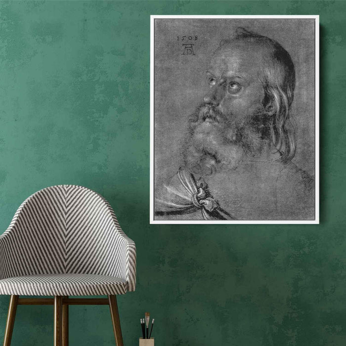 Head of an apostle (1508) by Albrecht Durer - Canvas Artwork