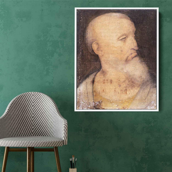 Head of St. Andrew by Leonardo da Vinci - Canvas Artwork