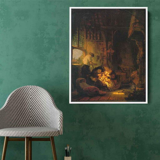 Holy Family (1640) by Rembrandt - Canvas Artwork