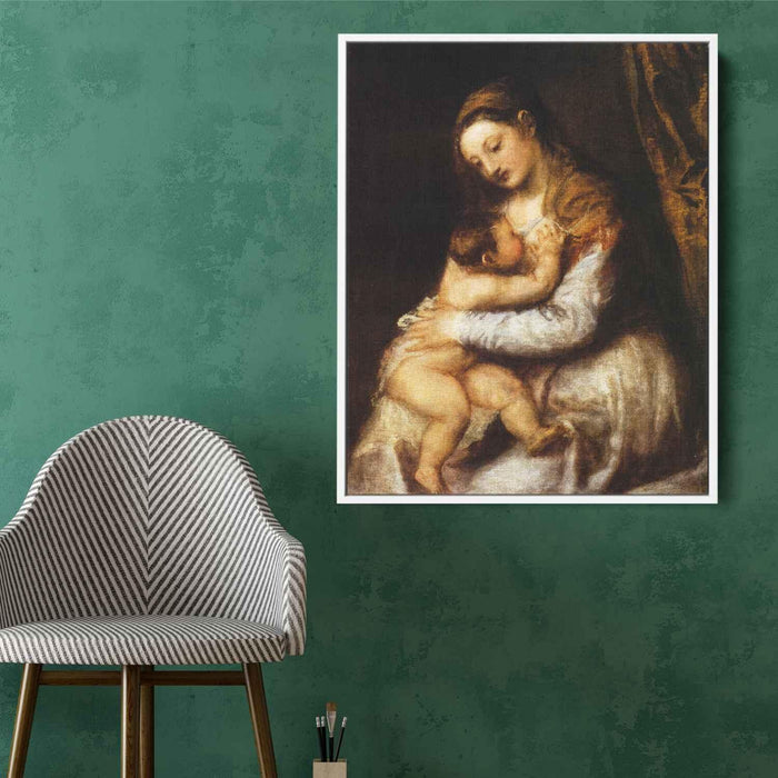 Madonna and Child (1570) by Titian - Canvas Artwork