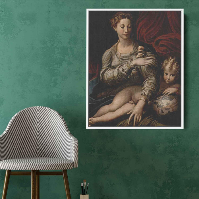 Madonna of the Rose (1530) by Parmigianino - Canvas Artwork