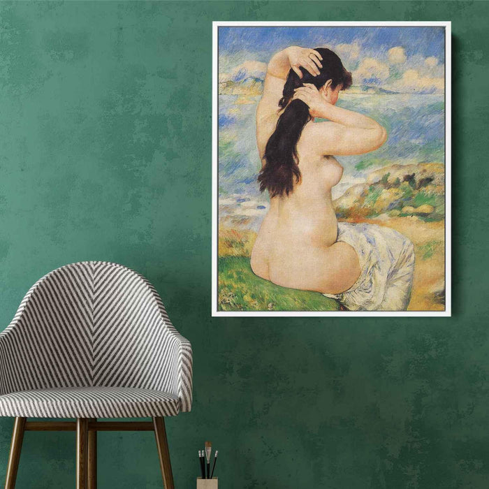 Nude Fixing Her Hair (1885) by Pierre-Auguste Renoir - Canvas Artwork