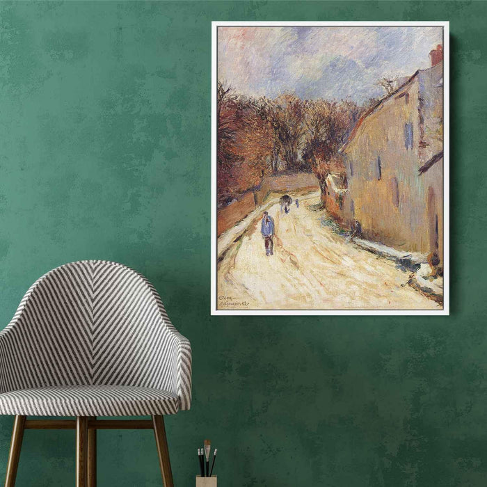 Osny, rue de Pontoise, Winter by Paul Gauguin - Canvas Artwork