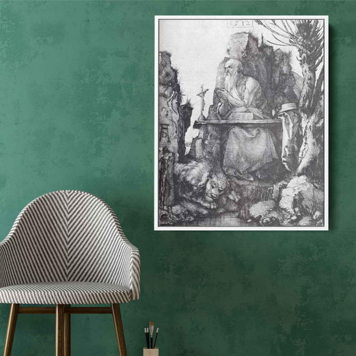 St. Jerome By The Pollard Willow (1512) by Albrecht Durer - Canvas Artwork