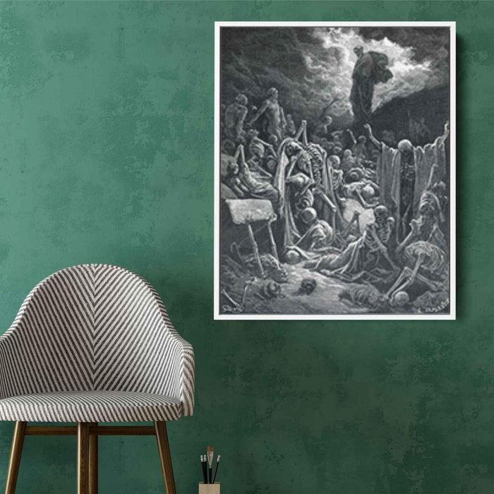 The Vision of the Valley of Dry Bones (1866) by Gustave Dore - Canvas Artwork