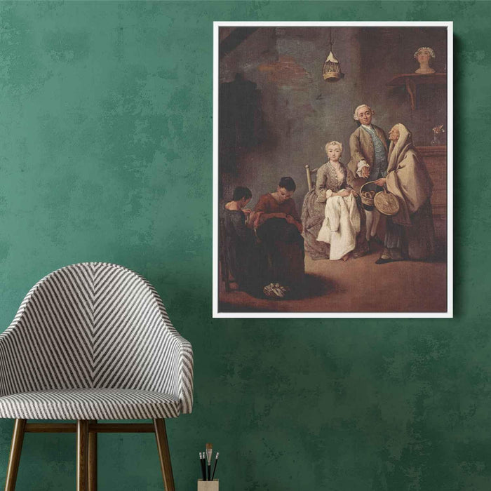 Women Sewing by Pietro Longhi - Canvas Artwork