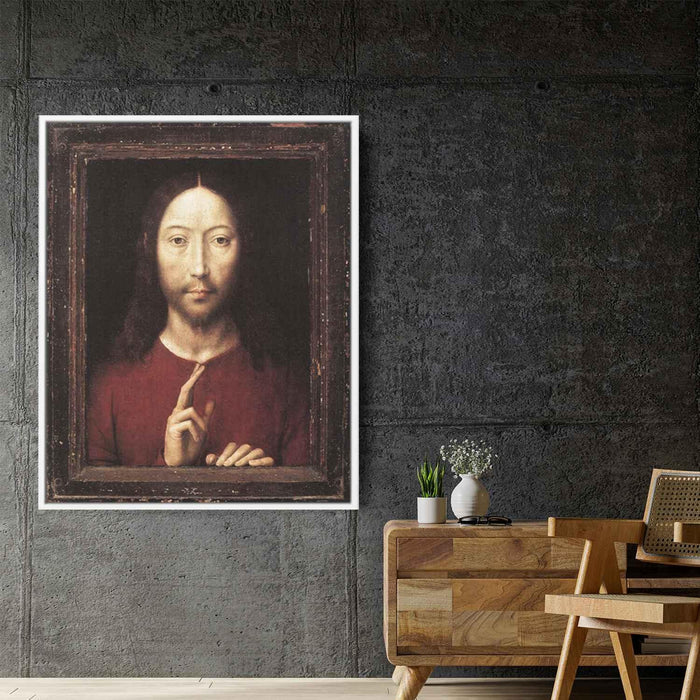 Christ Giving His Blessing (1481) by Hans Memling - Canvas Artwork