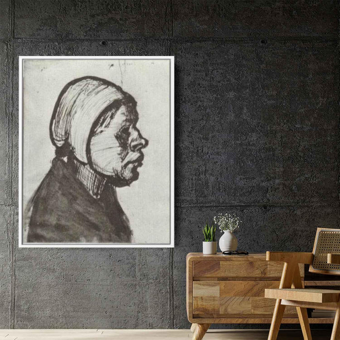 Peasant Woman, Head by Vincent van Gogh - Canvas Artwork