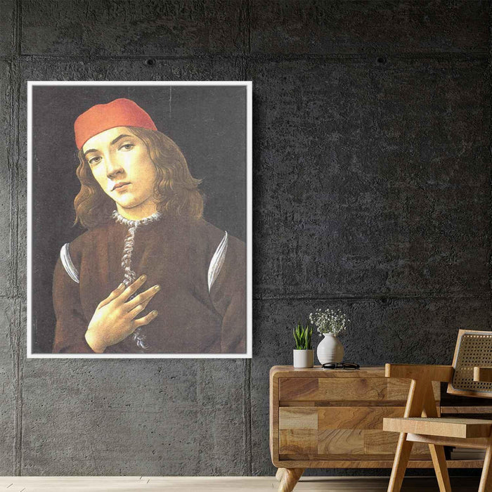 Portrait of a Young Man (1483) by Sandro Botticelli - Canvas Artwork