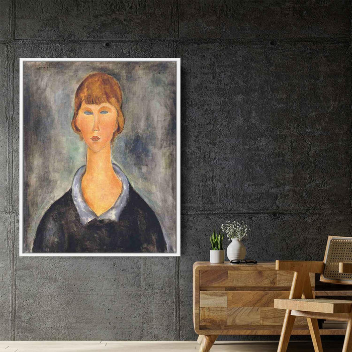 Portrait of a Young Woman (1919) by Amedeo Modigliani - Canvas Artwork