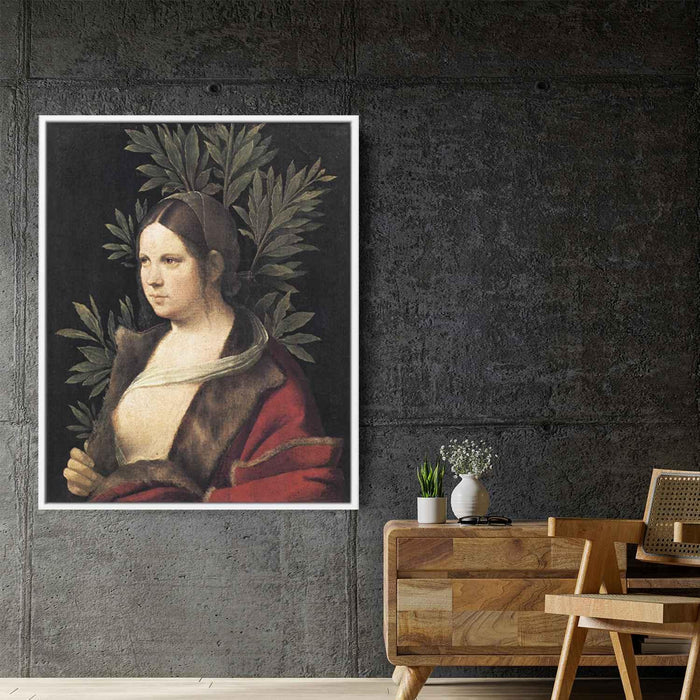 Portrait of a Young Woman (Laura) (1506) by Giorgione - Canvas Artwork