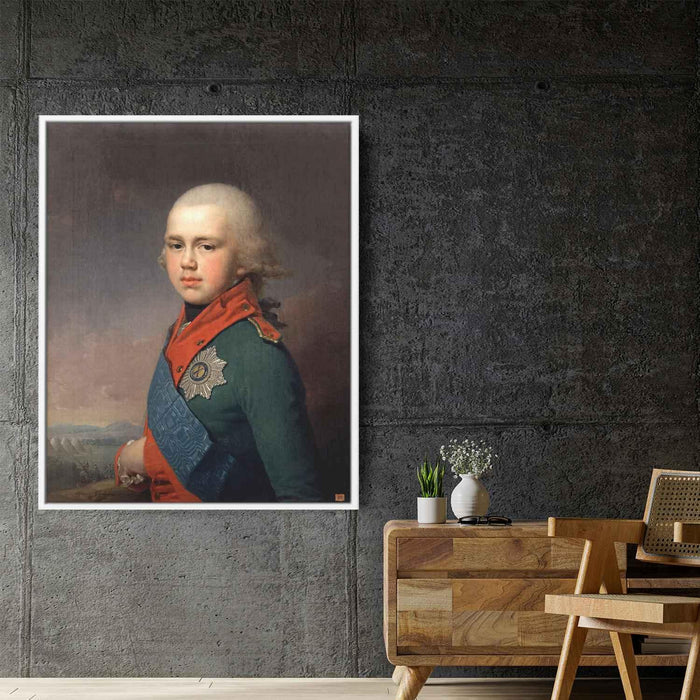 Portrait of Grand Duke Konstantin Pavlovich (1795) by Vladimir Borovikovsky - Canvas Artwork