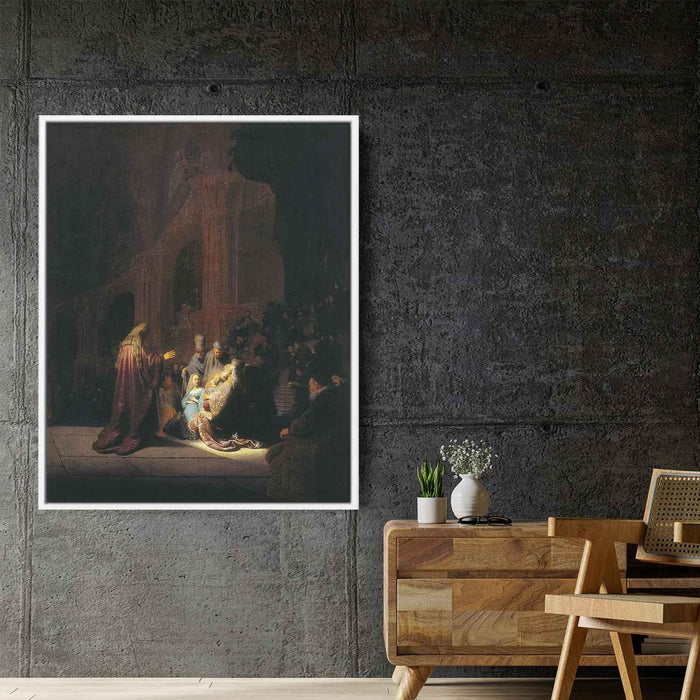 Simeon's Song of Praise (1631) by Rembrandt - Canvas Artwork