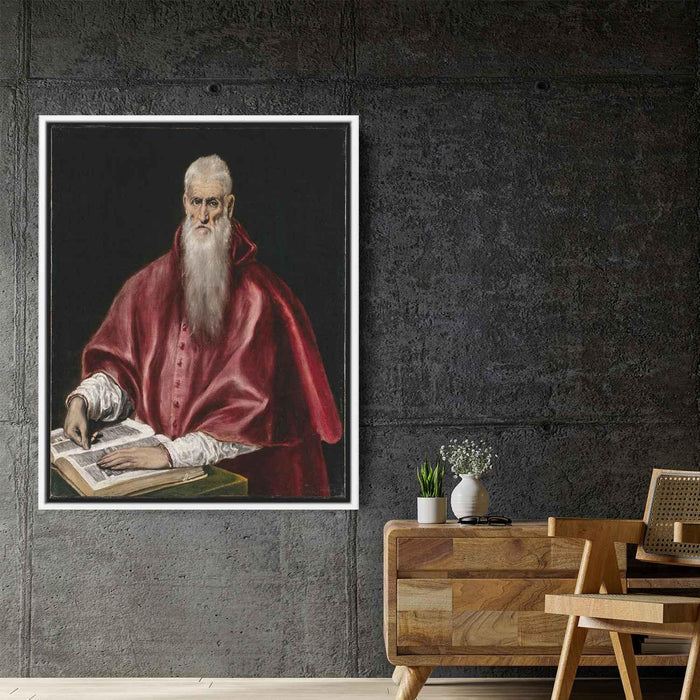 St. Jerome as Cardinal (1595) by El Greco - Canvas Artwork