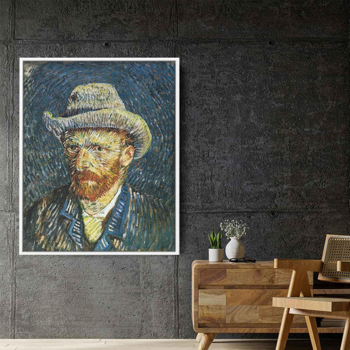 Self Portrait with Felt Hat (1887) by Vincent van Gogh - Canvas Artwork