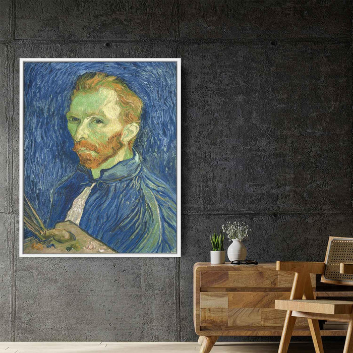 Self Portrait with Pallette (1889) by Vincent van Gogh - Canvas Artwork