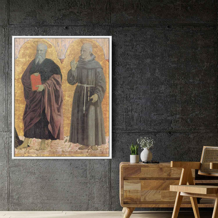 St. Andrew and St. Bernardino (1464) by Piero della Francesca - Canvas Artwork