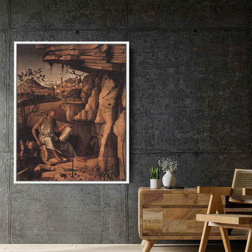 St. Jerome in the Desert (1480) by Giovanni Bellini - Canvas Artwork