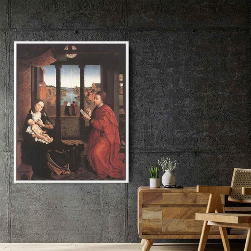 St. Luke Drawing a Portrait of the Virgin Mary (1440) by Rogier van der Weyden - Canvas Artwork