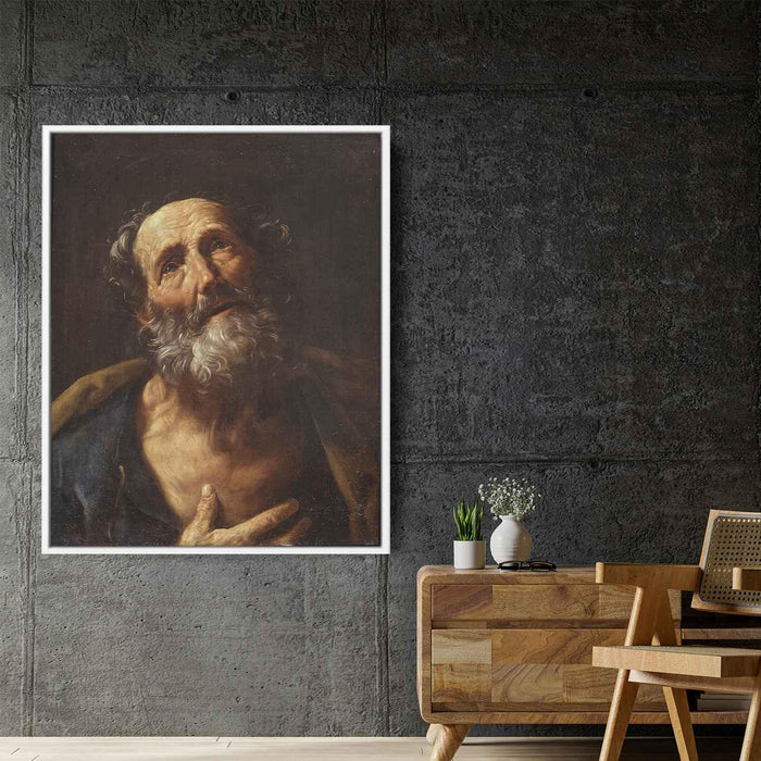 St. Peter Penitent (1600) by Guido Reni - Canvas Artwork