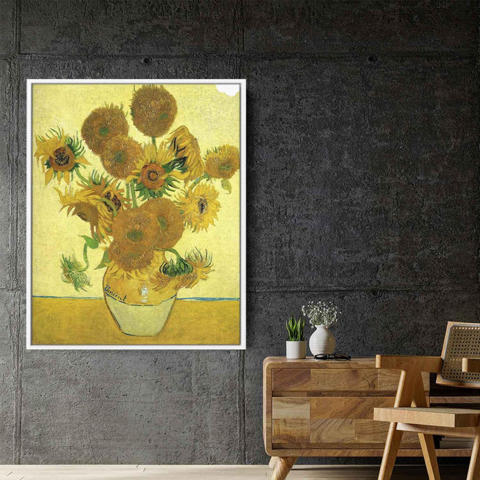 Still Life - Vase with Fifteen Sunflowers (1888) by Vincent van Gogh - Canvas Artwork