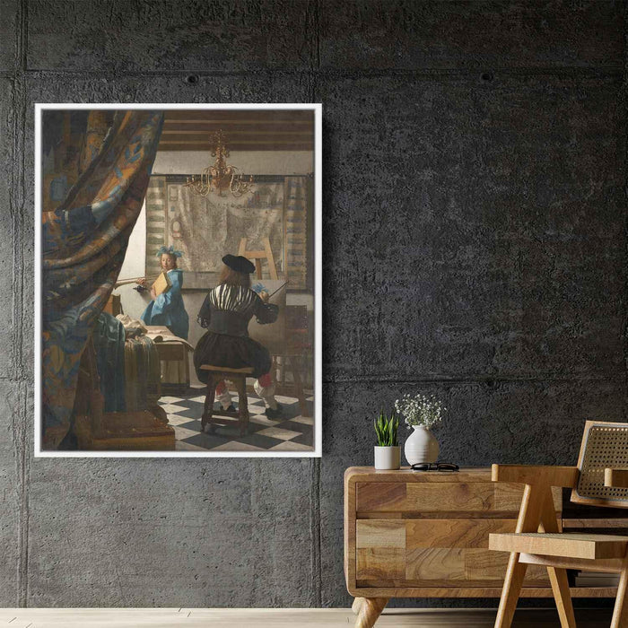 The Art of Painting (1668) by Johannes Vermeer - Canvas Artwork