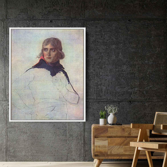 Unfinished portrait of General Bonaparte (1798) by Jacques-Louis David - Canvas Artwork