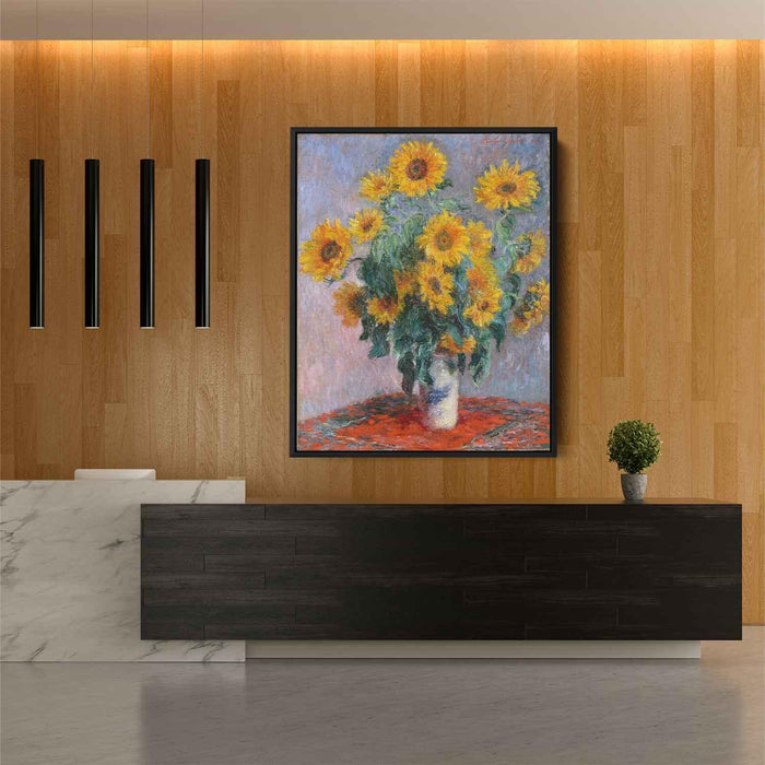 Bouquet of Sunflowers (1880) by Claude Monet - Canvas Artwork