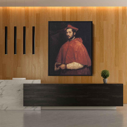 Cardinal Alessandro Farnese (1546) by Titian - Canvas Artwork