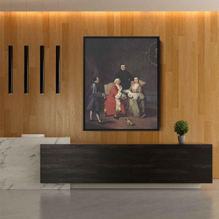 Conversation in the family by Pietro Longhi - Canvas Artwork