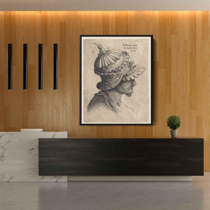 Extravagantly ornamental helmet by Parmigianino - Canvas Artwork