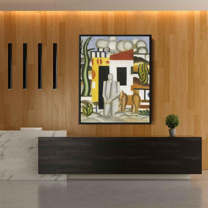 Landscape animated 1st study (1921) by Fernand Leger - Canvas Artwork