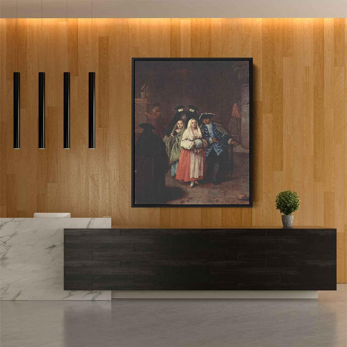 The `New World' by Pietro Longhi - Canvas Artwork