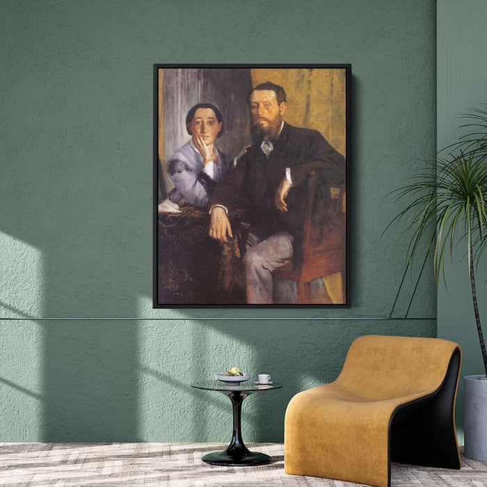 Edmond and Thérèse Morbilli (1865) by Edgar Degas - Canvas Artwork