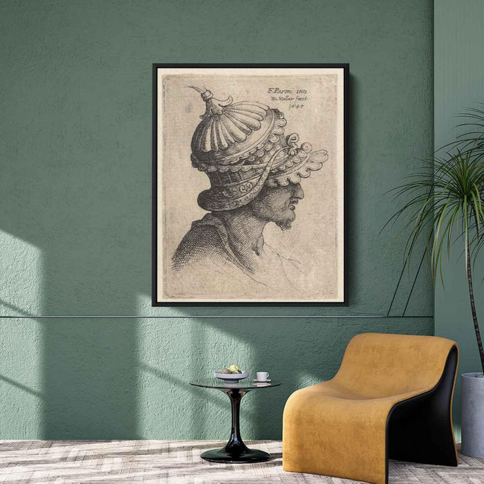 Extravagantly ornamental helmet by Parmigianino - Canvas Artwork