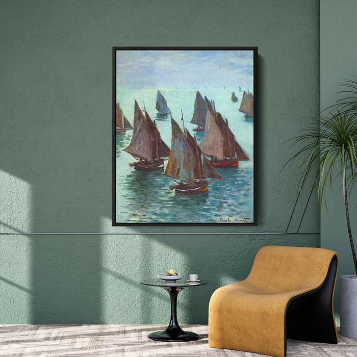 Fishing Boats, Calm Sea by Claude Monet - Canvas Artwork