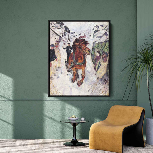 Galloping horse (1912) by Edvard Munch - Canvas Artwork