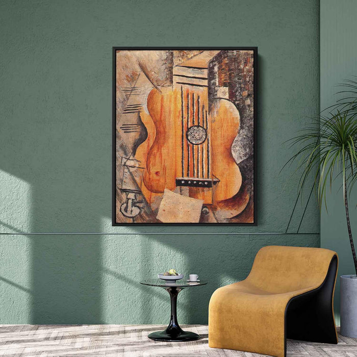 Guitar (I love Eva) (1912) by Pablo Picasso - Canvas Artwork