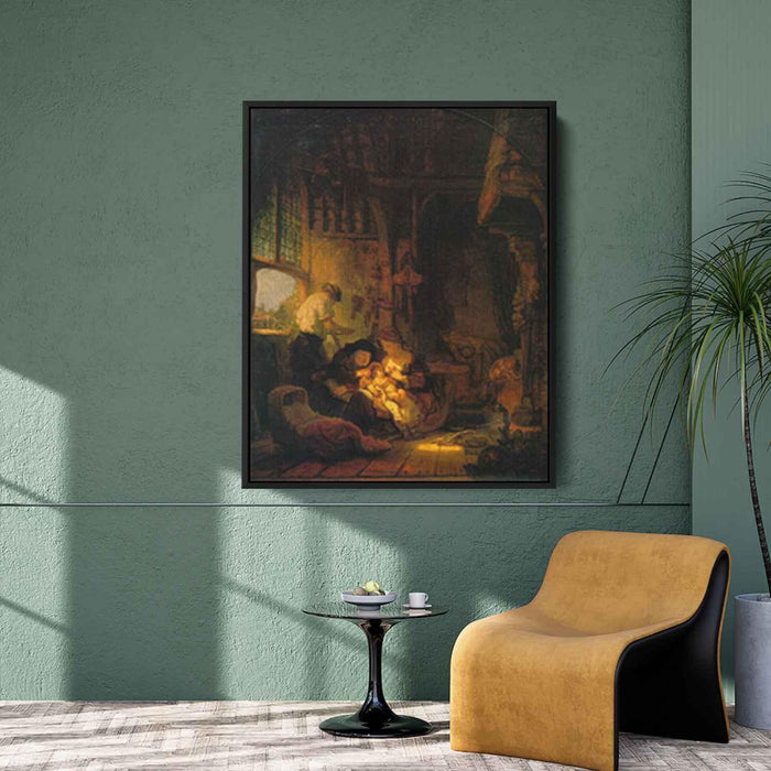 Holy Family (1640) by Rembrandt - Canvas Artwork