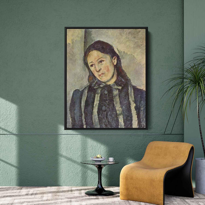 Madame Cezanne with Unbound Hair (1887) by Paul Cezanne - Canvas Artwork